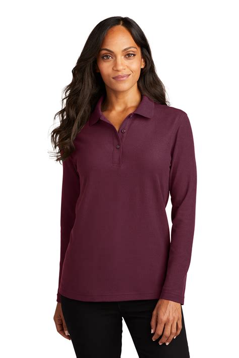 long sleeve polo amazon|long sleeve polo women's.